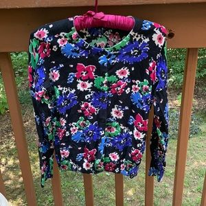 Talbots floral cardigan
